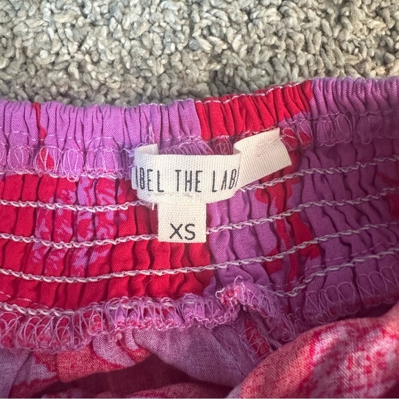 Abel The Label Anthropologie Charlotte Backless Pink Floral Maxi Dress XS tie - Picture 10 of 14